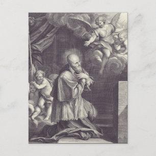 Carte Postale Saint François de Sales Art en noir et blanc