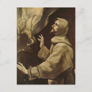 Carte Postale Saint François recevant les stigmates par El Greco