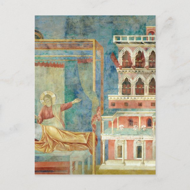 Carte Postale Saint François Rêve d'un palais plein d'armes (Devant)