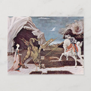 Carte Postale Saint George Combattant Le Dragon Par Uccello Paol