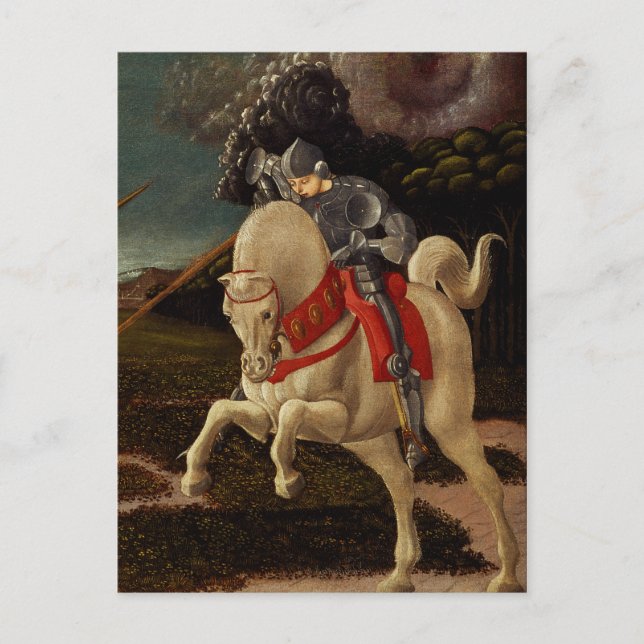Carte Postale Saint George et le Dragon (détail), vers 1470 (Devant)