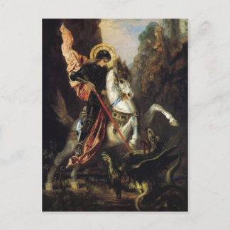 Carte Postale Saint George & le Dragon Gustave Moreau Art