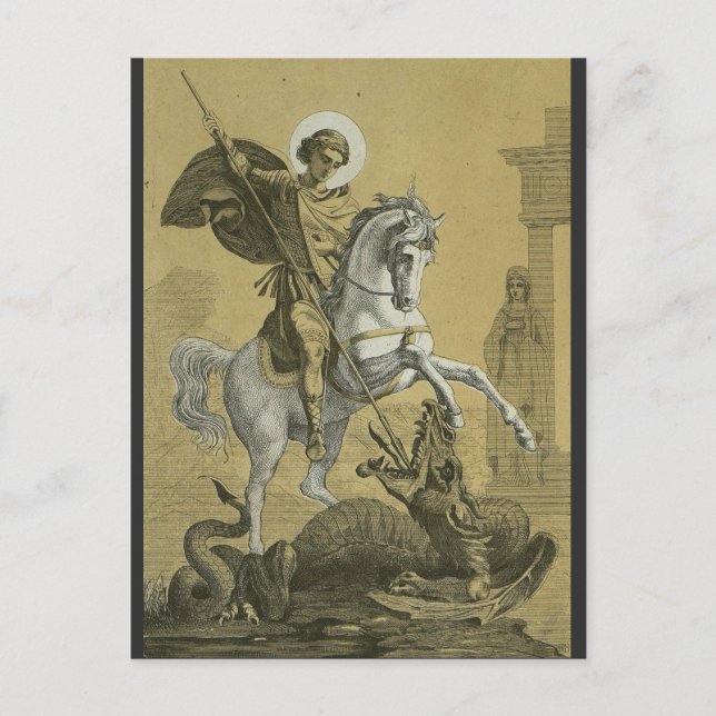 Carte Postale Saint George – Premium "Sunburst Gold" Art (Devant)