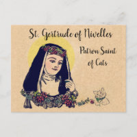 Saint Gertrude de Nivelles Patron Saint des Chats