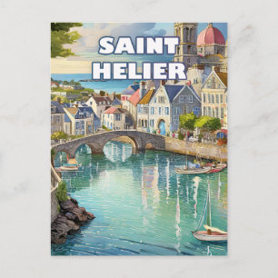 Carte Postale Saint Helier, joyau de Jersey, baigné par la mer