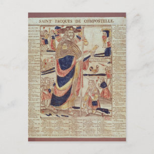 Carte Postale Saint Jacques de Compostelle, vers 1824