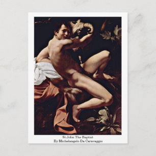 Carte Postale Saint Jean Le Baptiste Par Michel-Ange Da Caravagg