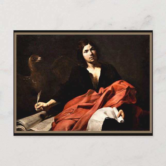 Carte Postale Saint Jean l'évangéliste, peinture d'art (Devant)