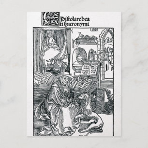 Carte Postale Saint Jérôme dans son étude