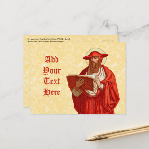 Carte Postale Saint Jérôme en cardinal (P 004)