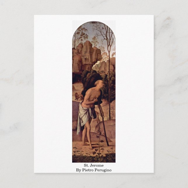 Carte Postale Saint Jérôme Par Pietro Perugino (Devant)
