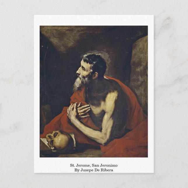 Carte Postale Saint Jérôme, San Jeronimo Par Jusepe De Ribera (Devant)