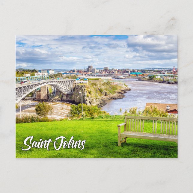 Carte Postale Saint Johns, Nouveau-Brunswick, Canada (Devant)