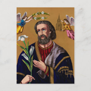 Carte Postale Saint Joseph Guardian de la Sainte Famille