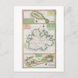 Carte Postale Saint-Kitts, Antigua et Bermudes, détail à partir