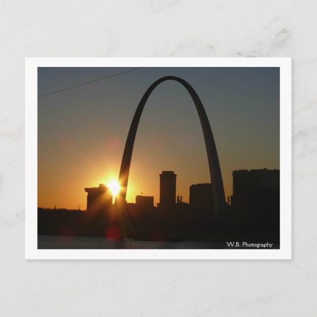Carte Postale Saint-Louis Arch Sunset (Devant)