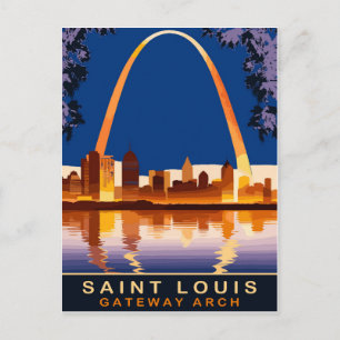 Carte Postale Saint Louis, Arche de la passerelle, Voyage