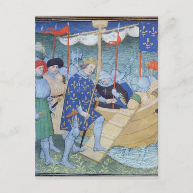 Carte Postale Saint-Louis embarque pour les croisades (Devant)