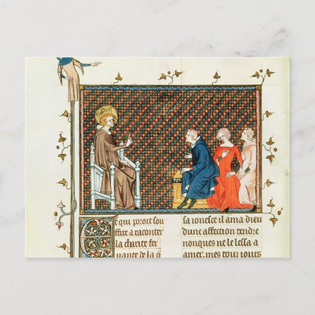 Carte Postale Saint-Louis enseignant ses enfants (Devant)