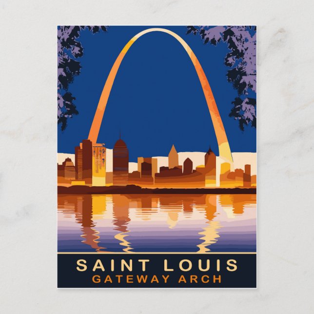 Carte Postale Saint Louis, Gateway Arch, Voyage (Devant)