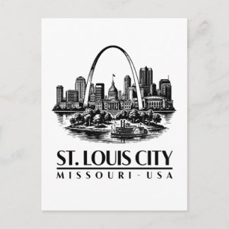 Carte Postale Saint-Louis Ville Missouri États-Unis