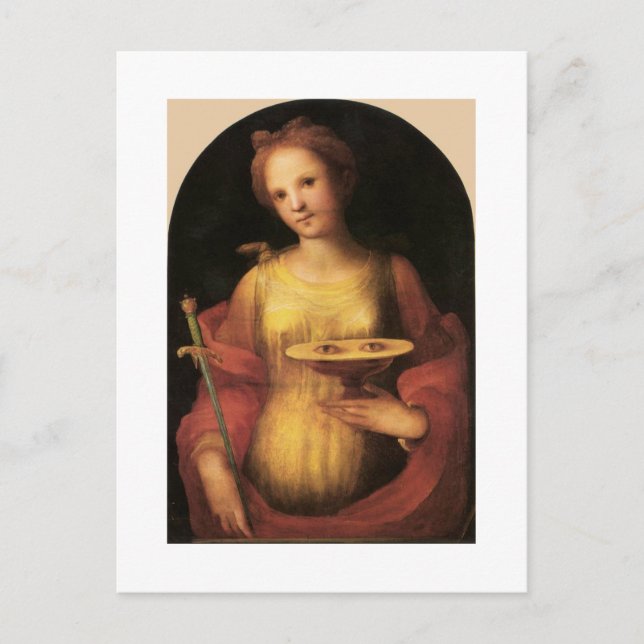 Carte Postale Saint Lucy par Domenico Beccafumi, 1521 (Devant)