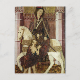 Carte Postale Saint-Martin Partage son manteau