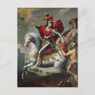 Carte Postale Saint Martin partageant son manteau avec le mendia