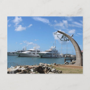 Carte Postale Saint Martin (St. Maarten) Yachts et photo de la c