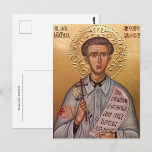 Carte Postale Saint martyr St.  Alexandre Schmorell icône orthod