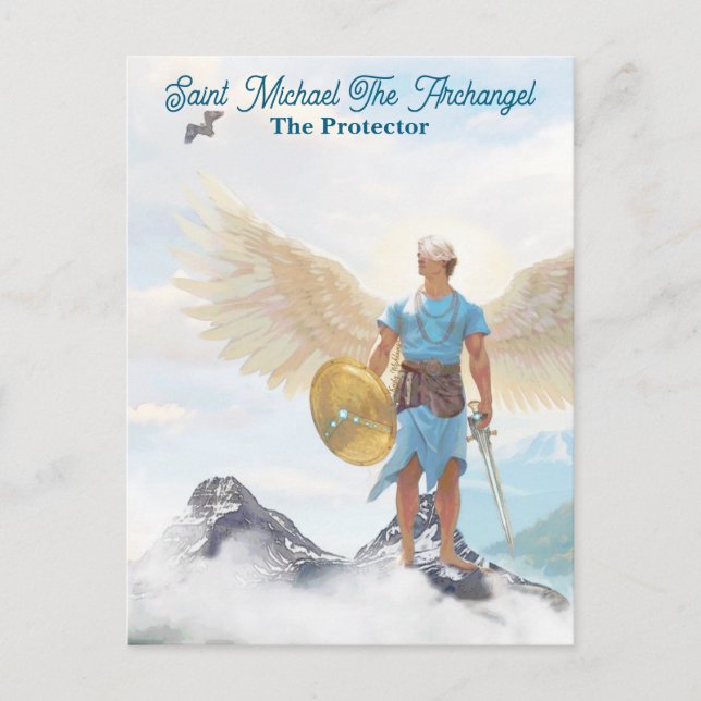 Carte Postale Saint Michael Archangel Protection Courage Note (Devant)