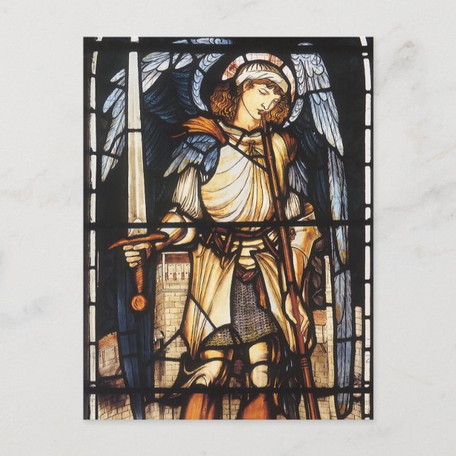 Carte Postale Saint Michael par Sir Edward Coley Burne-Jones (Devant)