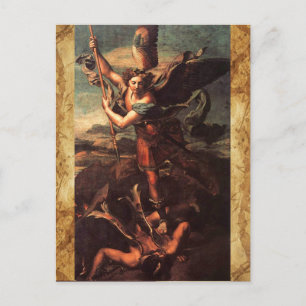 CARTE POSTALE SAINT MICHAEL VANGUISHING