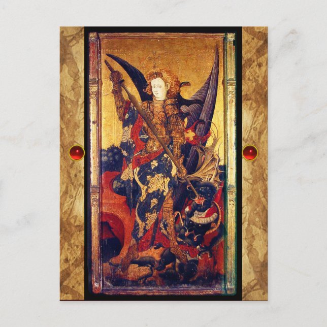 Carte Postale Saint Michael Vanquishing le diable (Devant)
