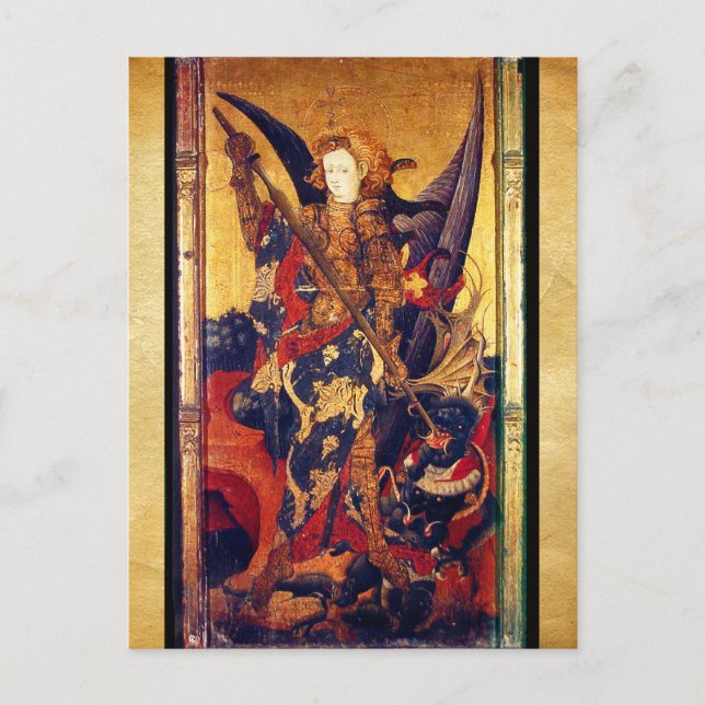 Carte Postale Saint Michael Vanquishing le diable (Devant)