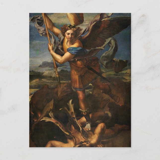 Carte Postale Saint Michel vainquant Satan (Devant)