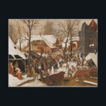 Carte Postale Saint-Nativité Renaissance<br><div class="desc">Image de la Nativité et des Trois Rois présentant leurs dons et d'autres viennent à travers la ville pour adorer l'Enfant Christ. Beaux-arts de style flamand par Pieter Bruegel l'Ancien. Peint au XVIe siècle.</div>