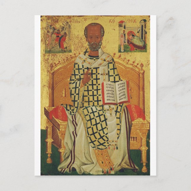 Carte Postale Saint Nicolas de Myra Icon orthodoxe (Devant)