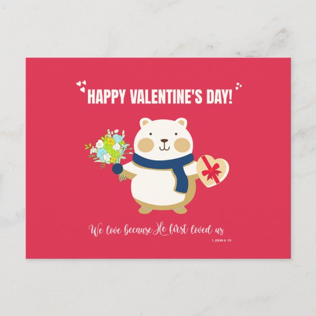 Carte Postale Saint Ours Saint Valentin (Devant)