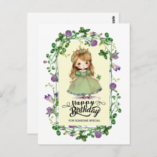 Carte Postale Saint Patrick Anniversaire Petite princesse irland