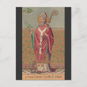 Carte Postale Saint Patrick d'Irlande Art celtique sacré