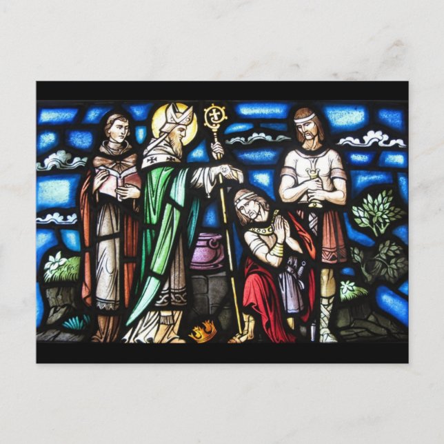 Carte Postale Saint Patrick et ses partisans (Devant)