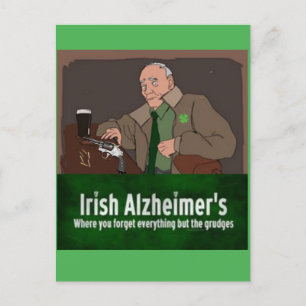 Carte Postale Saint-Patrick Humoristique Gangster Irlandais