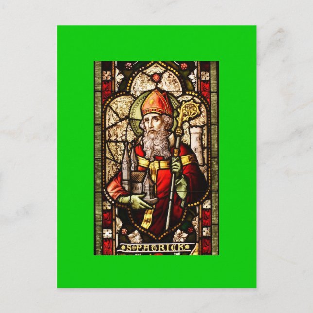 Carte Postale Saint Patrick Patron Saint d'Irlande (Devant)