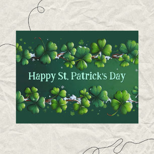 Carte Postale Saint Patrick Shamrock moderne