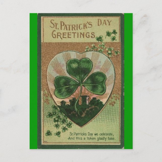Carte Postale Saint-Patrick vintage (Devant)