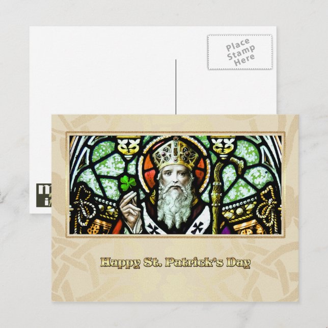 Carte Postale Saint Patrick's Day Bénédictions religieuses (Devant / Derrière)