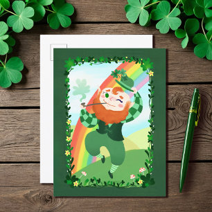 Carte Postale Saint Patrick's Day Cute Leprechaun