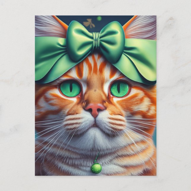 Carte Postale Saint Patricks Day Ginger Cat (Devant)