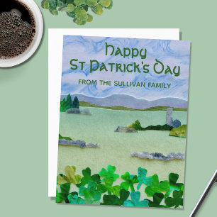 Carte Postale Saint Patrick's Day Lucky Shamrock personnalisé